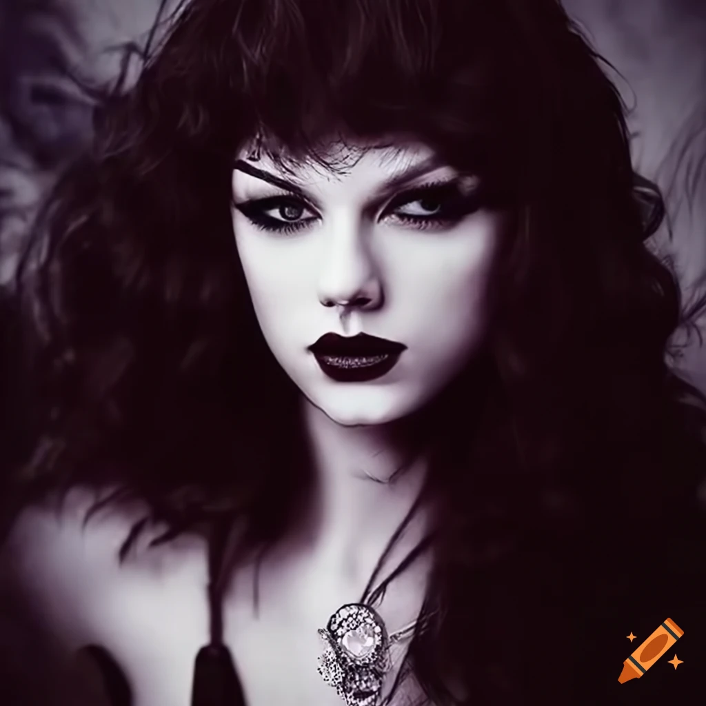 goth-inspired image of Taylor Swift