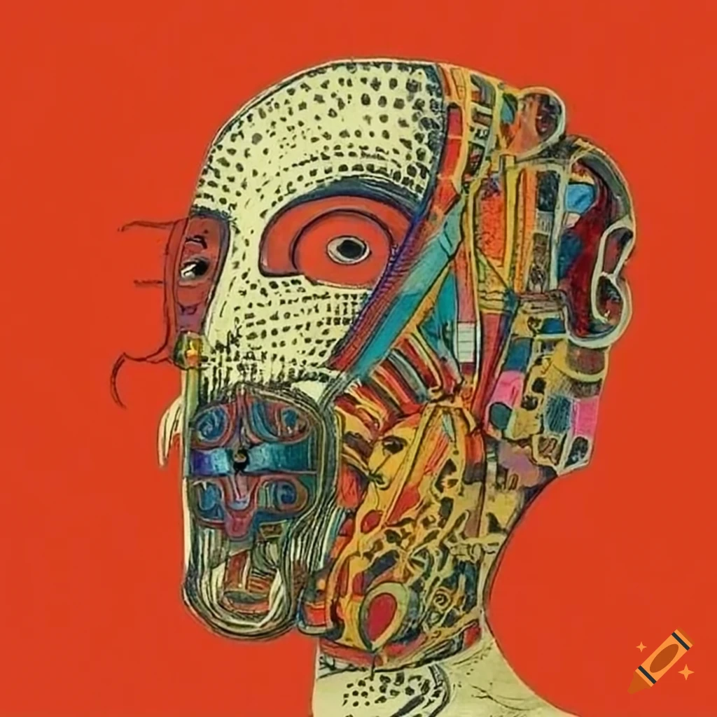 Surreal mask artwork inspired by max ernst on Craiyon