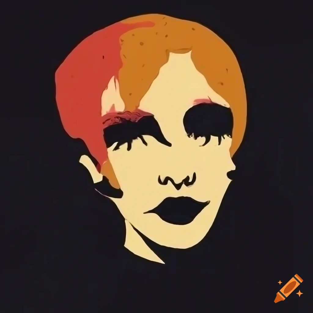 Minimalistic portrait in abstract art style