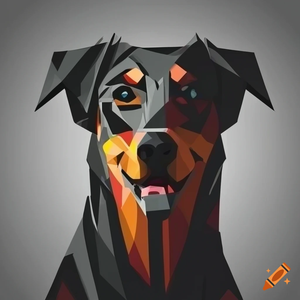 geometric Beauceron dog logo design