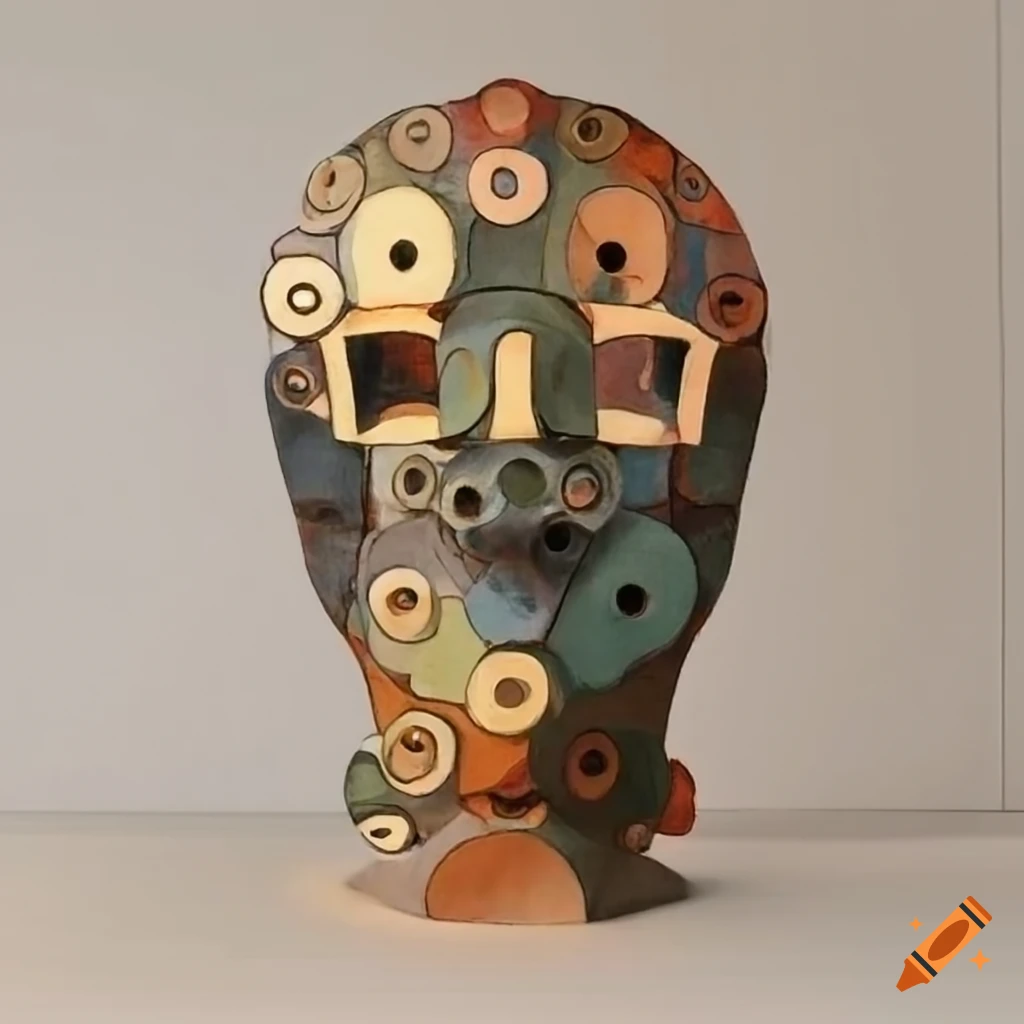 surreal mask artwork inspired by Max Ernst