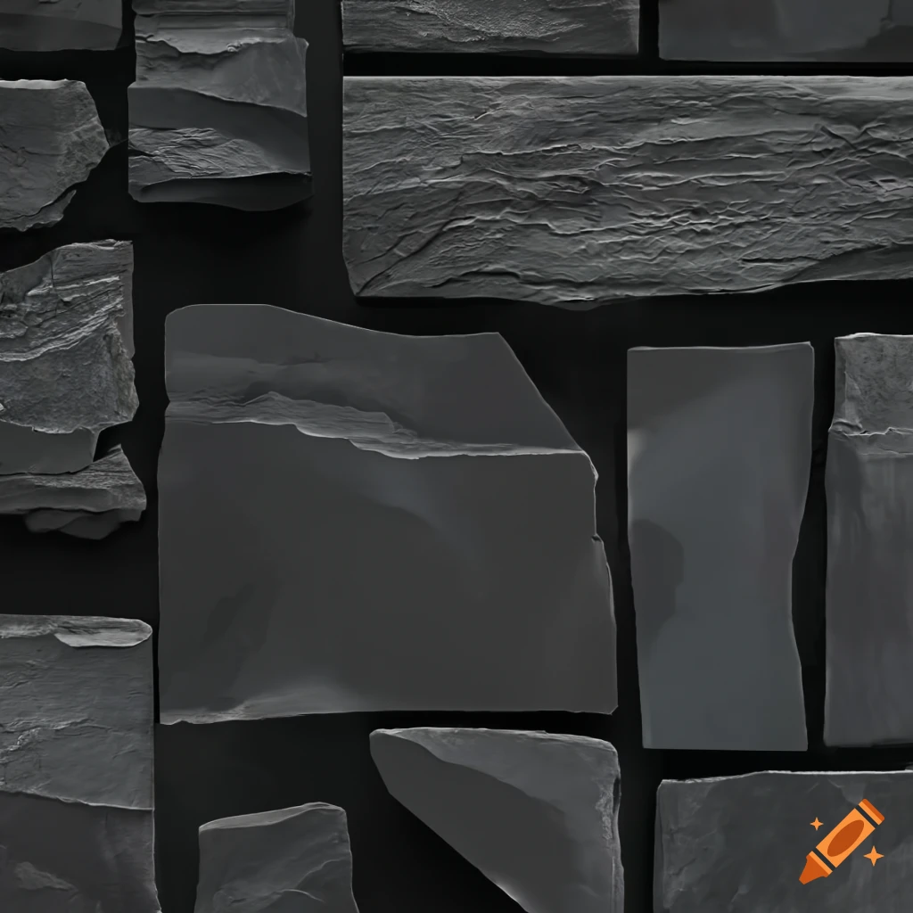 black flagstone for interior design