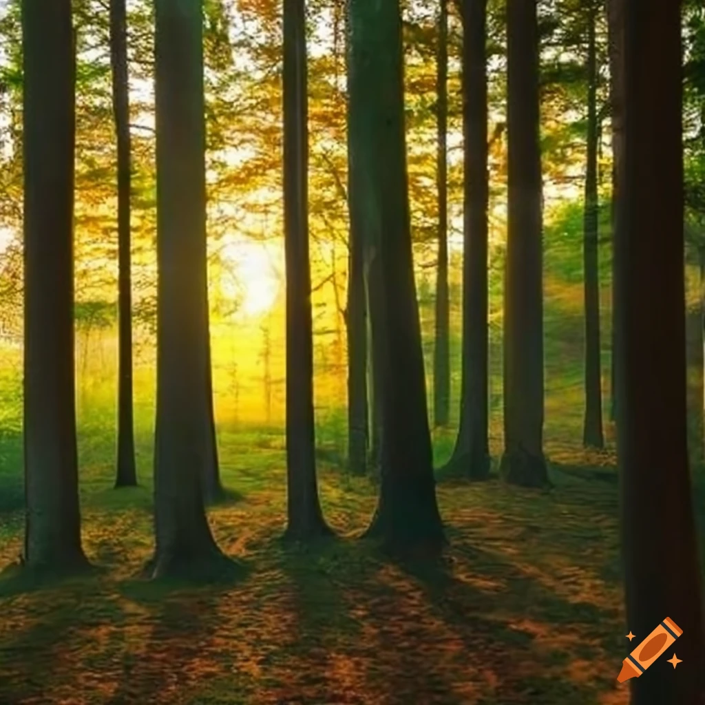 sunlit forest