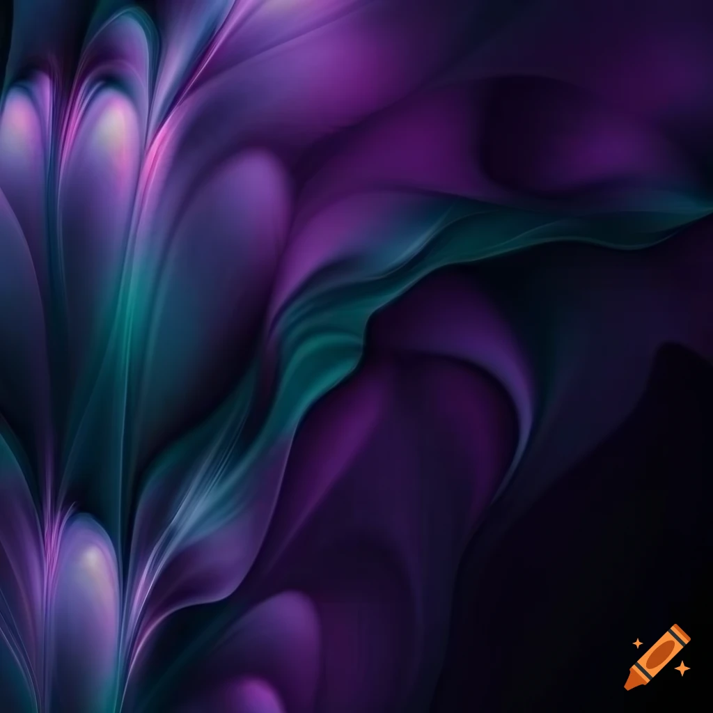 abstract floral design with silver and violet hues