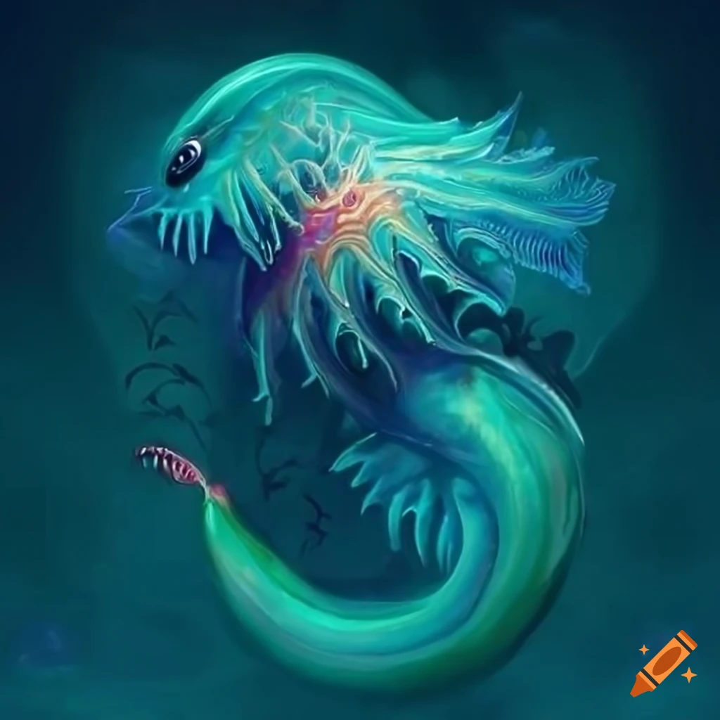 elegant and refined mythical aquatic creature
