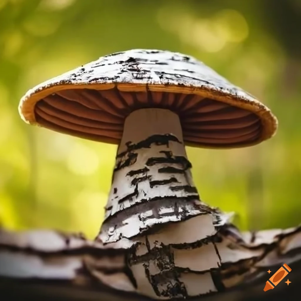 birch bark mushroom sculpture