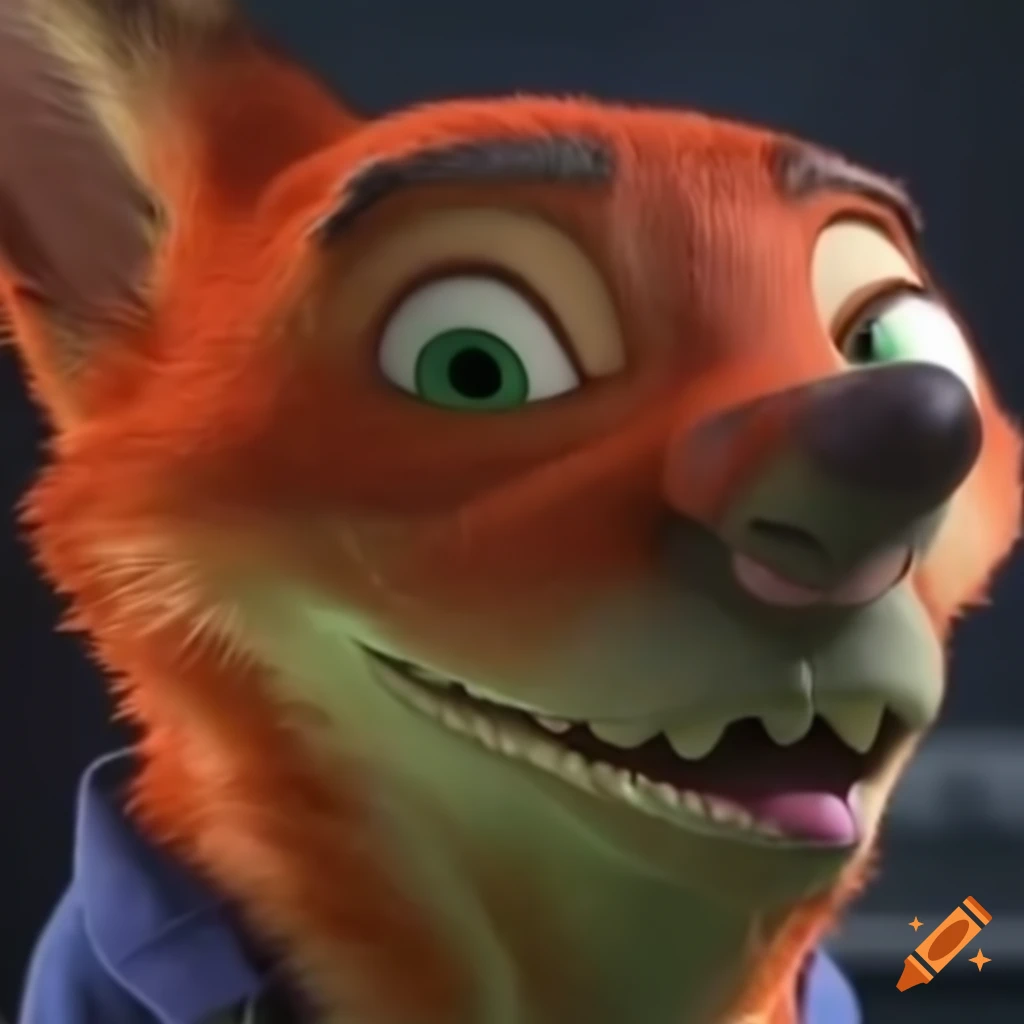 vibrant slime monster of Nick Wilde from Zootopia