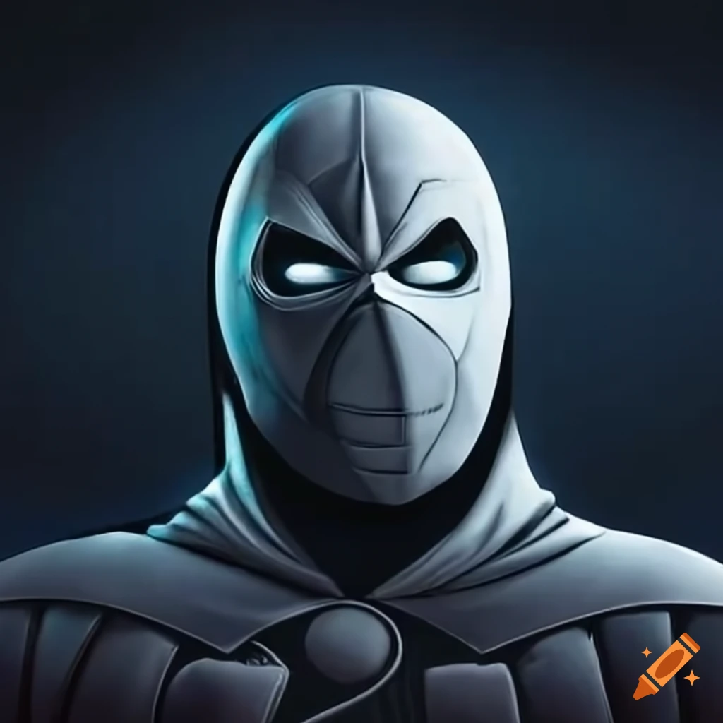 Moon Knight sitting in a car's backseat
