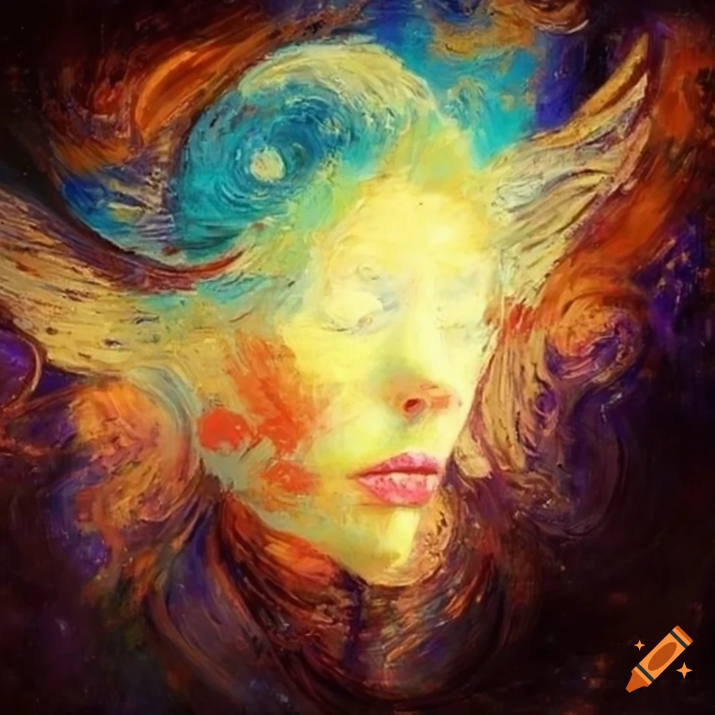 abstract painting inspired by Van Gogh