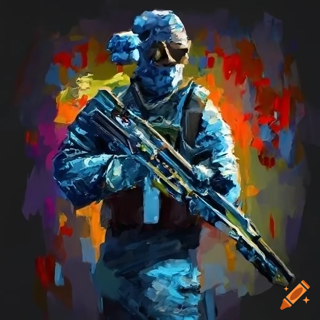 CSGO palette knife painting on Craiyon