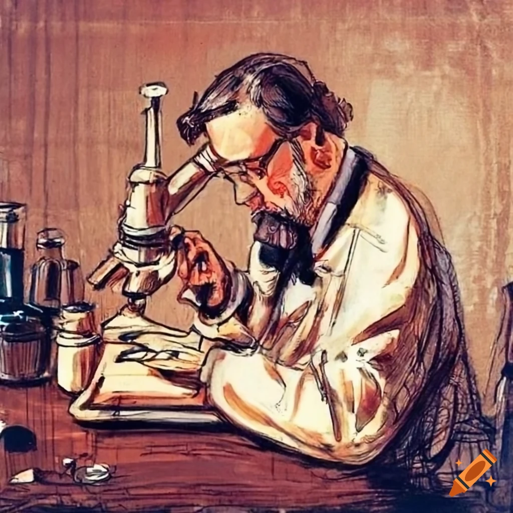 image of Robert Koch in his laboratory