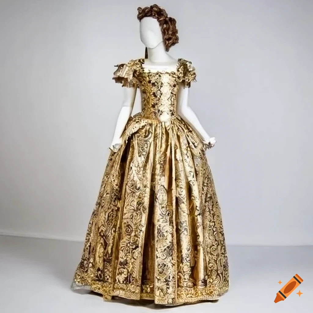 baroque dress on a mannequin
