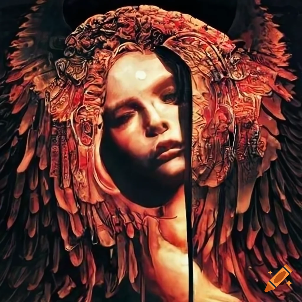 Album cover design for a hard rock band on Craiyon