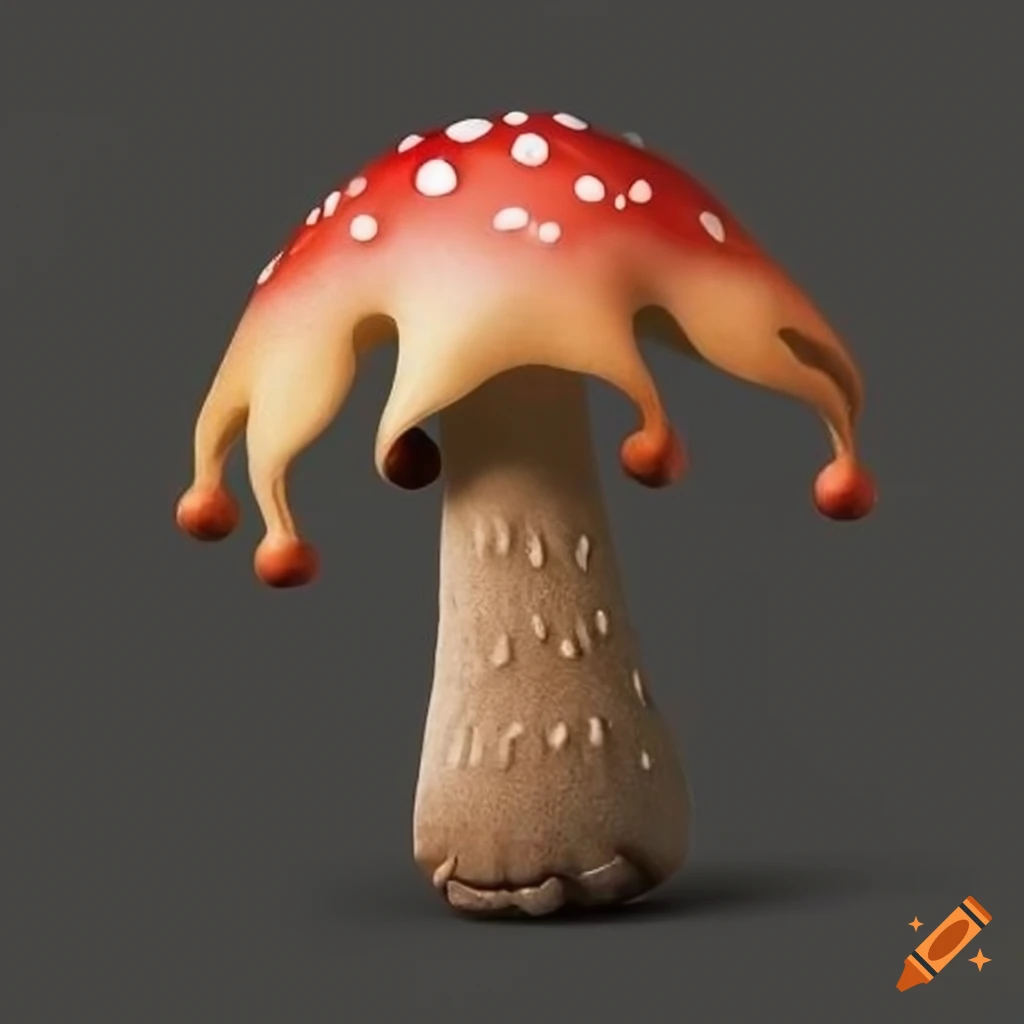 close-up of a jester mushroom