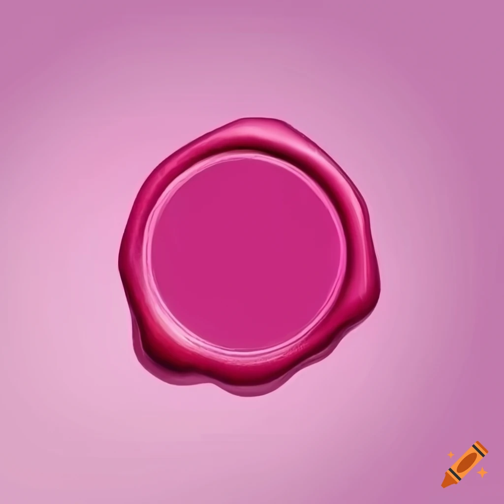 Elegant pink wax seal drawing