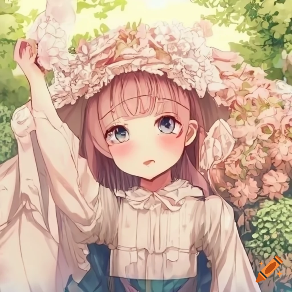 cottagecore anime girl
