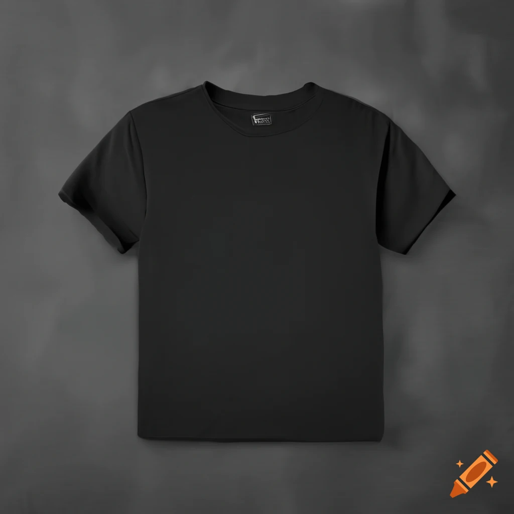 black blank t-shirt mockup