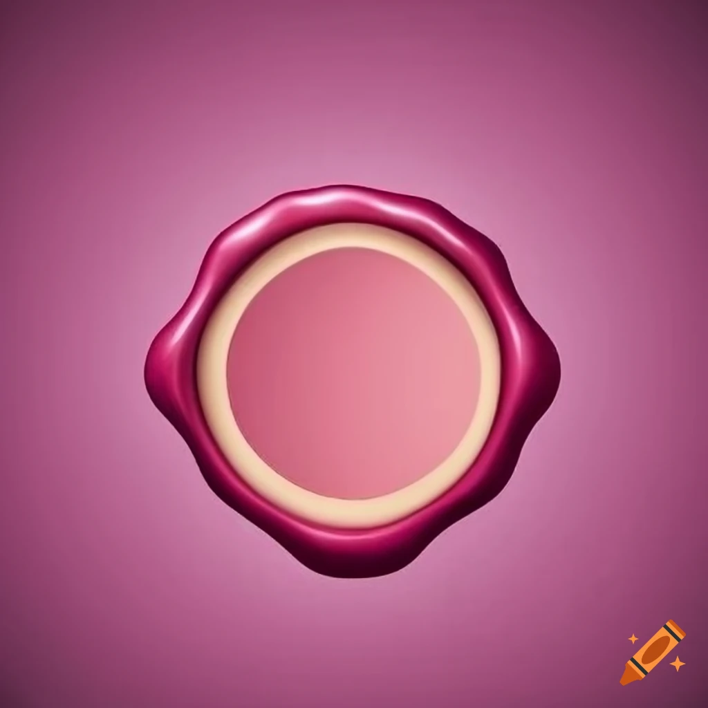 Elegant pink and white diamondshaped wax seal drawing on Craiyon