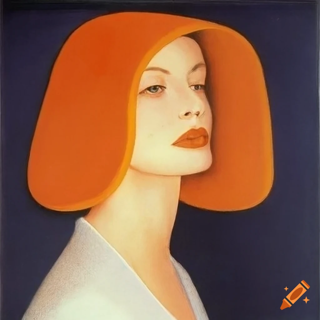 colorful portrait of a French woman in a casual style