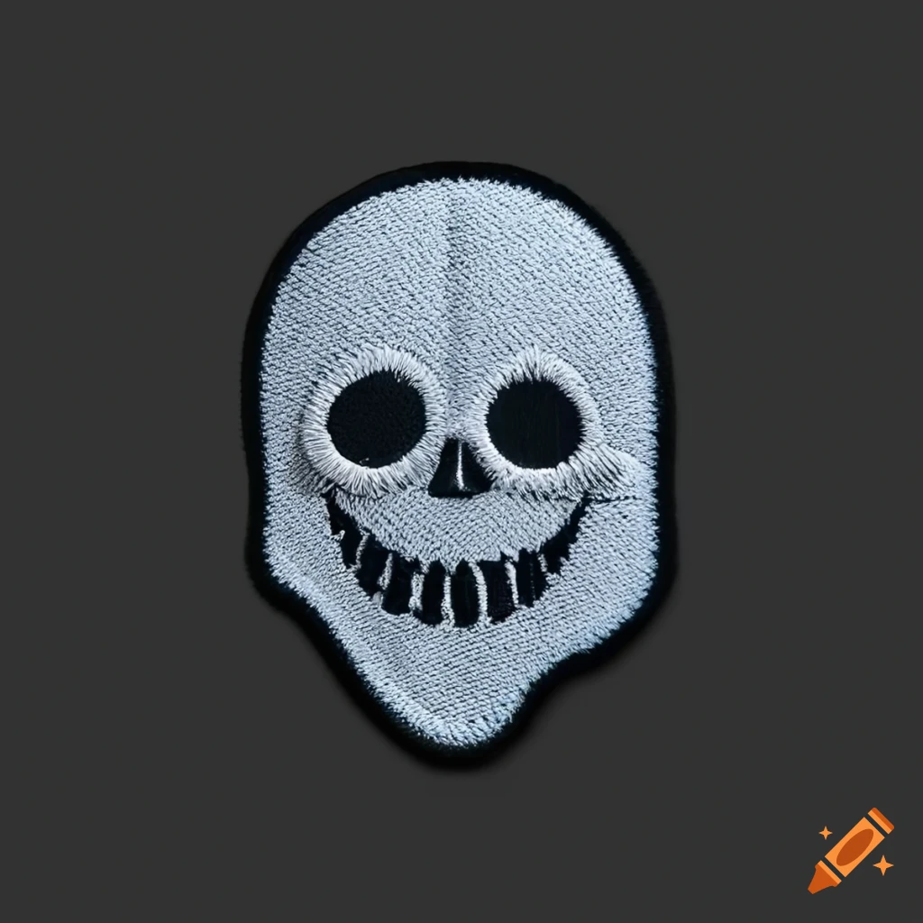 designer patch with ghost emoji