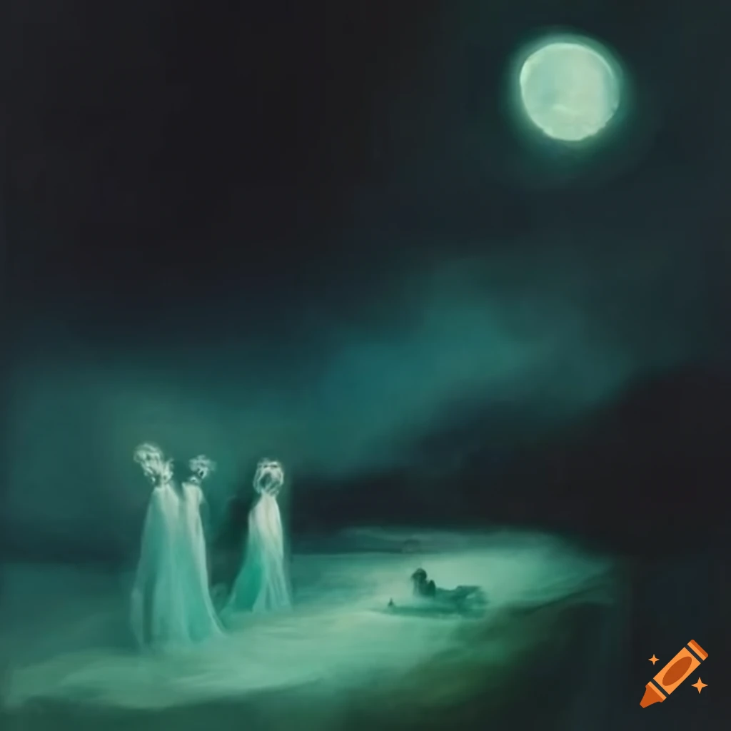 Goya's painting of ethereal green ghosts