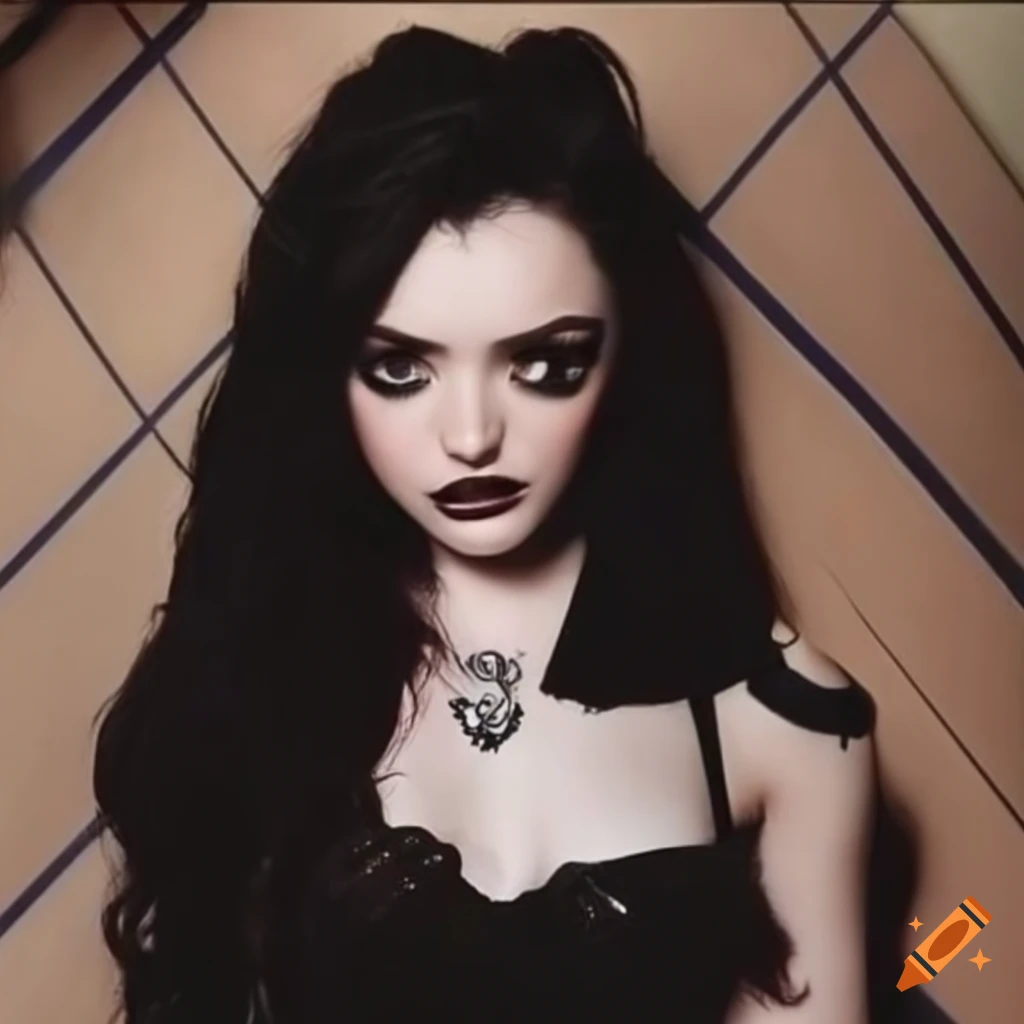 Peyton List in gothic attire
