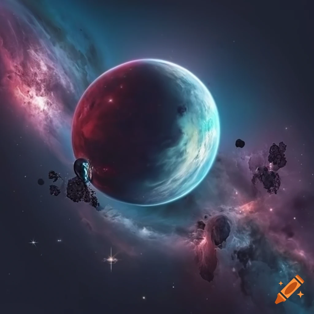 wallpaper of a planet in deep space
