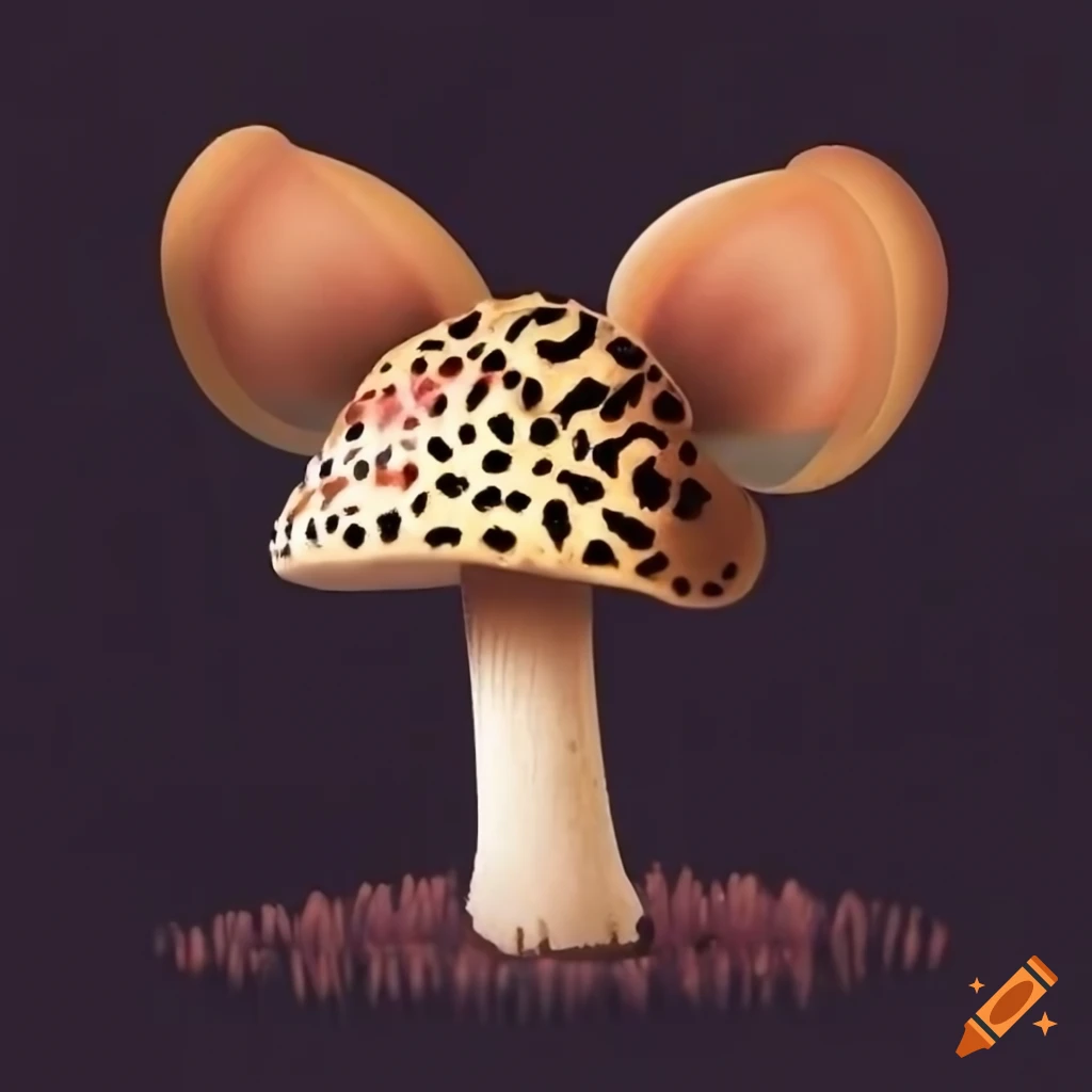 image of a leopard mushroom