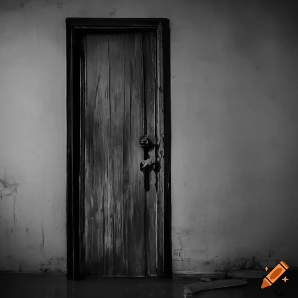 Ominous Door Image of a mysterious closed door in a dark room on Craiyon