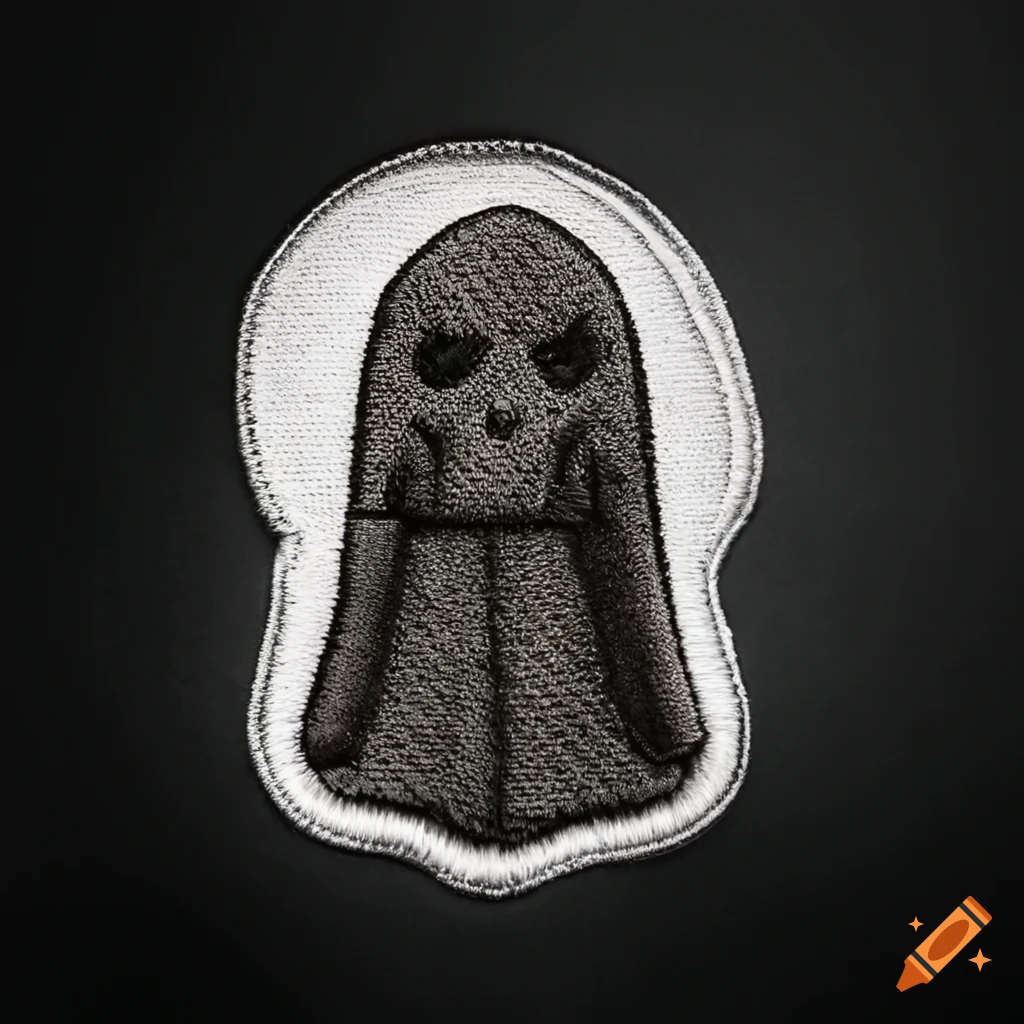 designer patch with ghost emoji