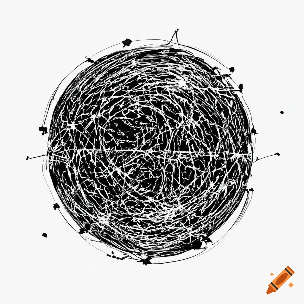 interconnected constellation on white background