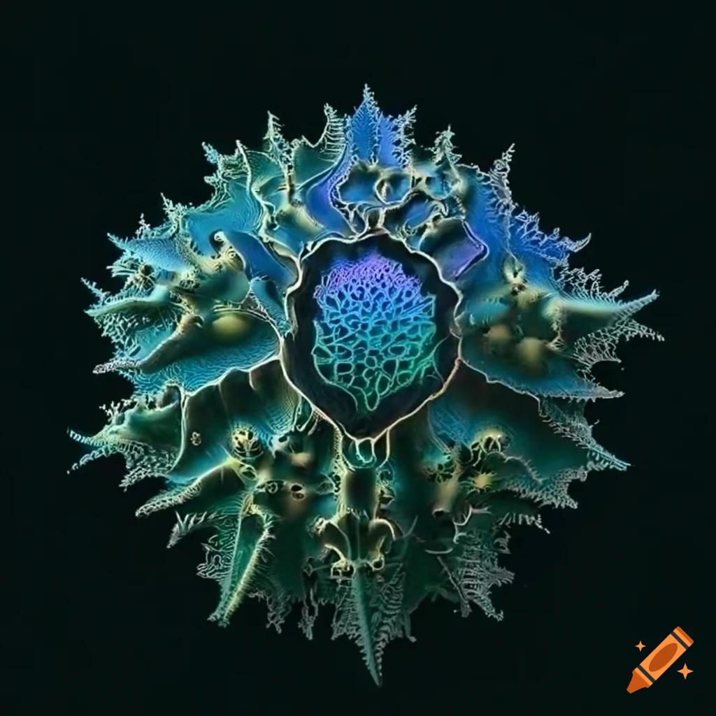 artistic depiction of a desert city made of poppy seed pods