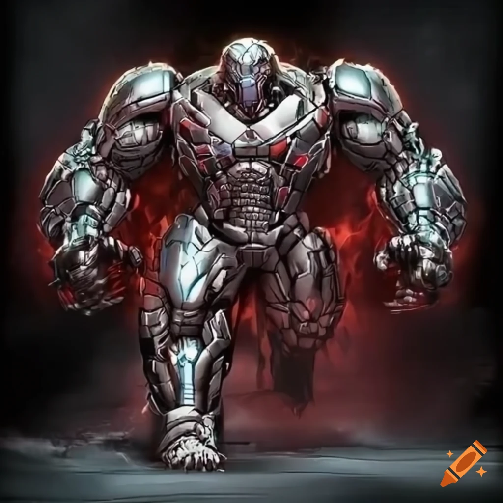 image collage of Ultron, Hulk Buster, Godzilla, and Broly