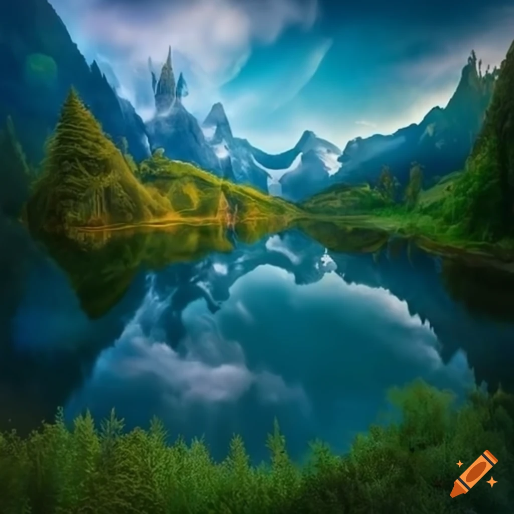 fantasy dream world landscape