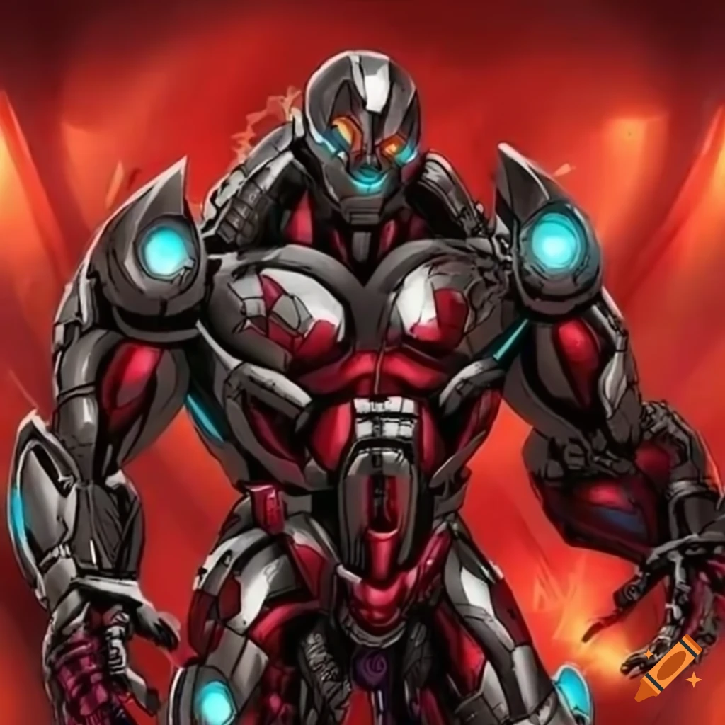 image collage of Ultron, Hulk Buster, Godzilla, and Broly