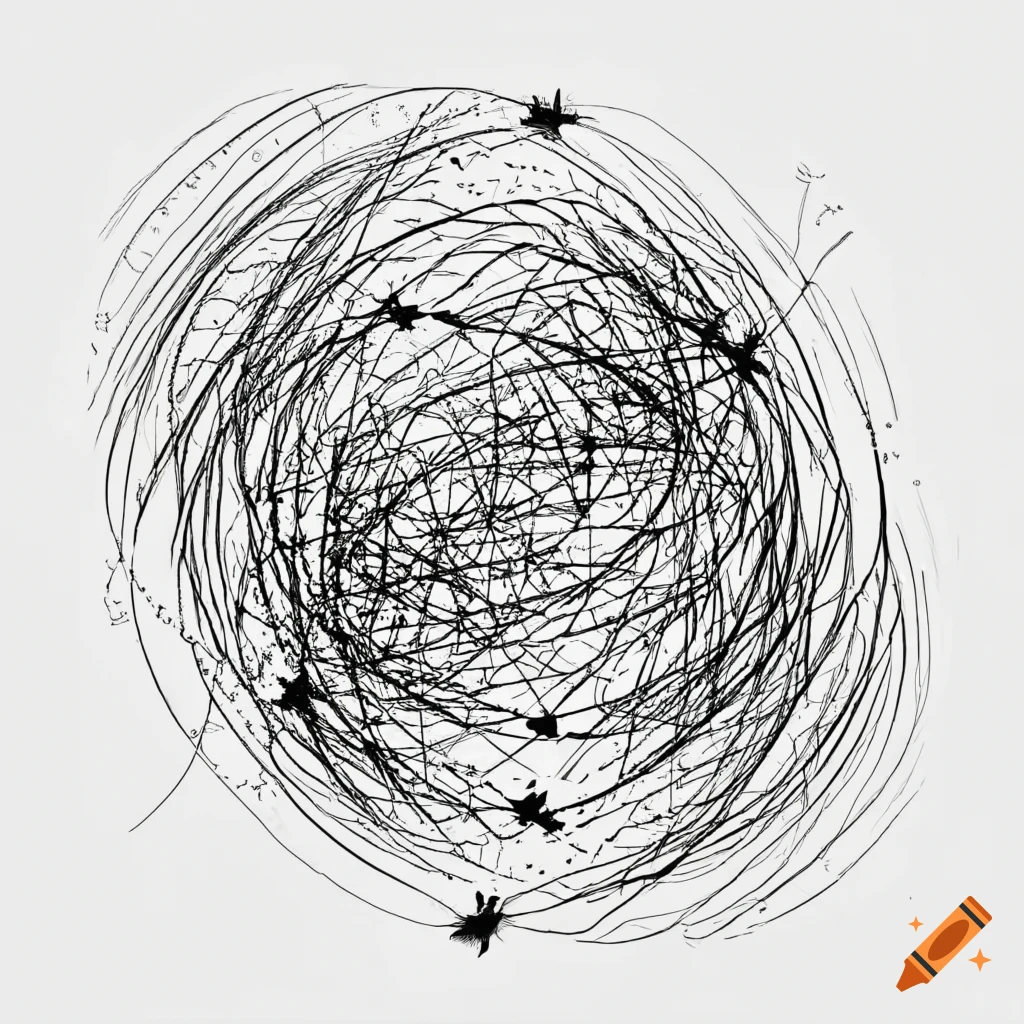 abstract constellation on white background