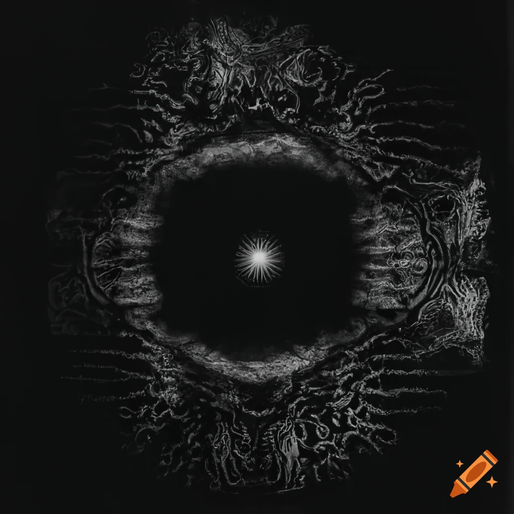 artwork depicting strange dream memories in black and white
