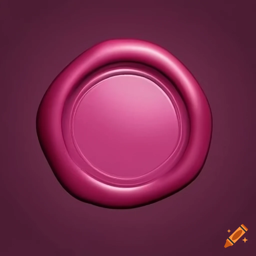 Elegant pink diamondshaped wax seal drawing