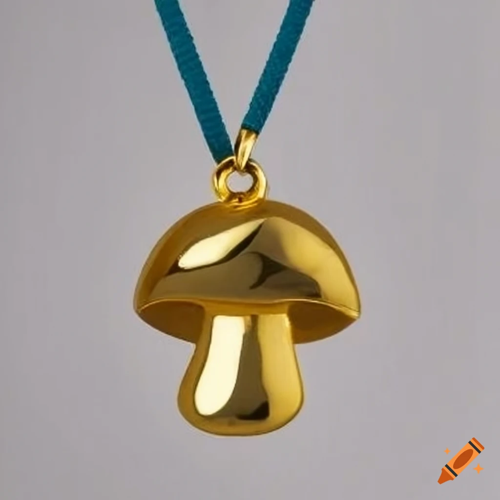 golden mushroom shaped medal