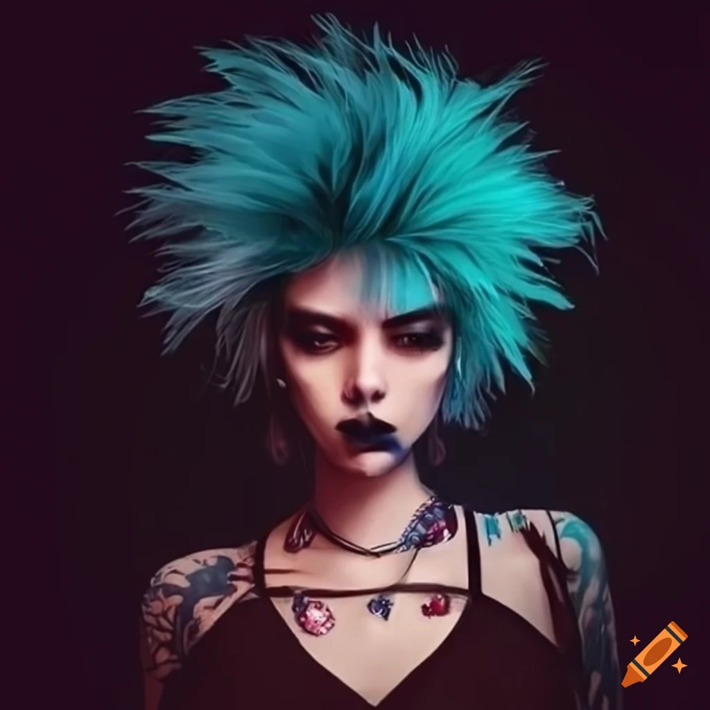 punk girl with a unique style
