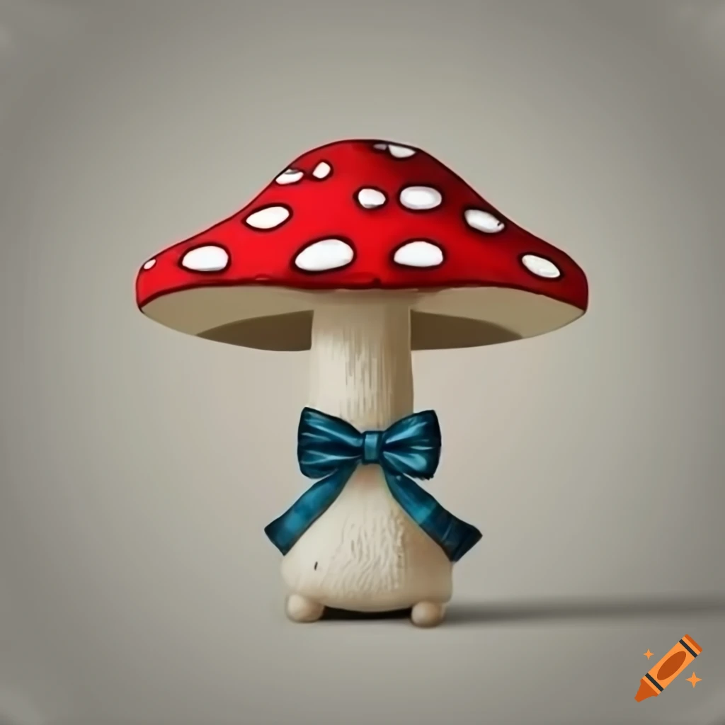 mushroom with a bow tie