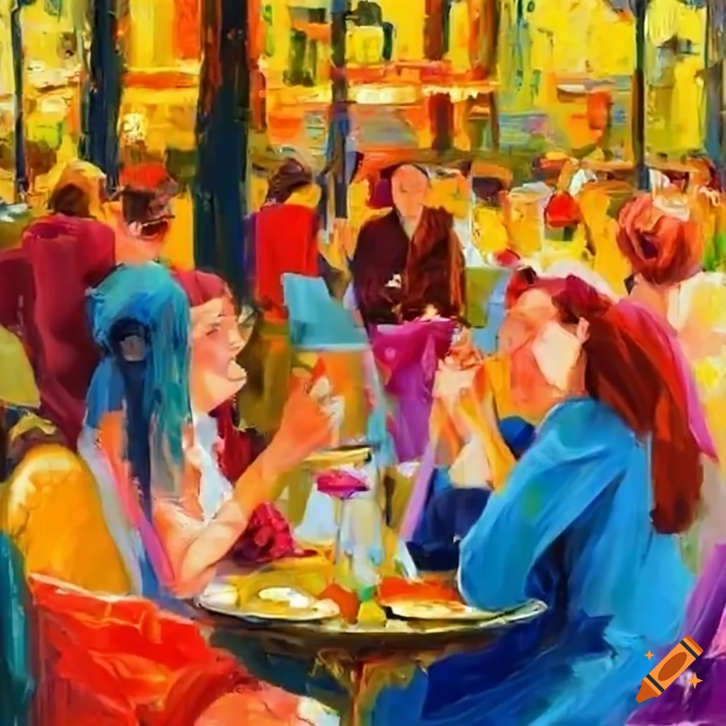 group of people having a lively conversation