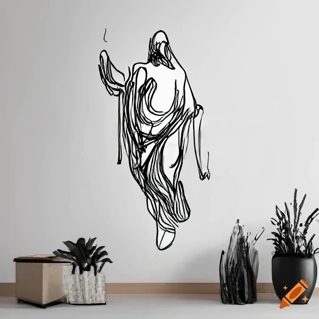 black and white minimalist abstract Christian wall art