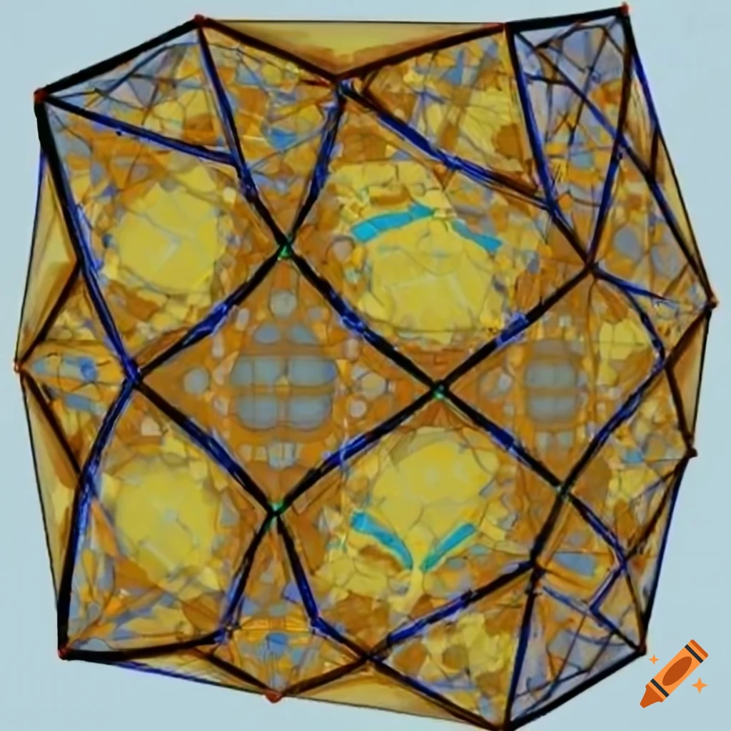 abstract geometric artwork in ochre tones