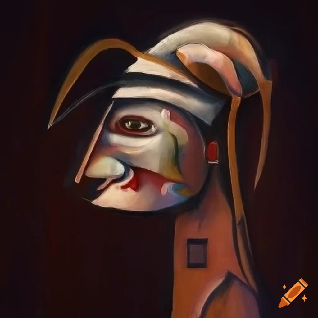 surrealist painting inspired by Francis Bacon and Wifredo Lam