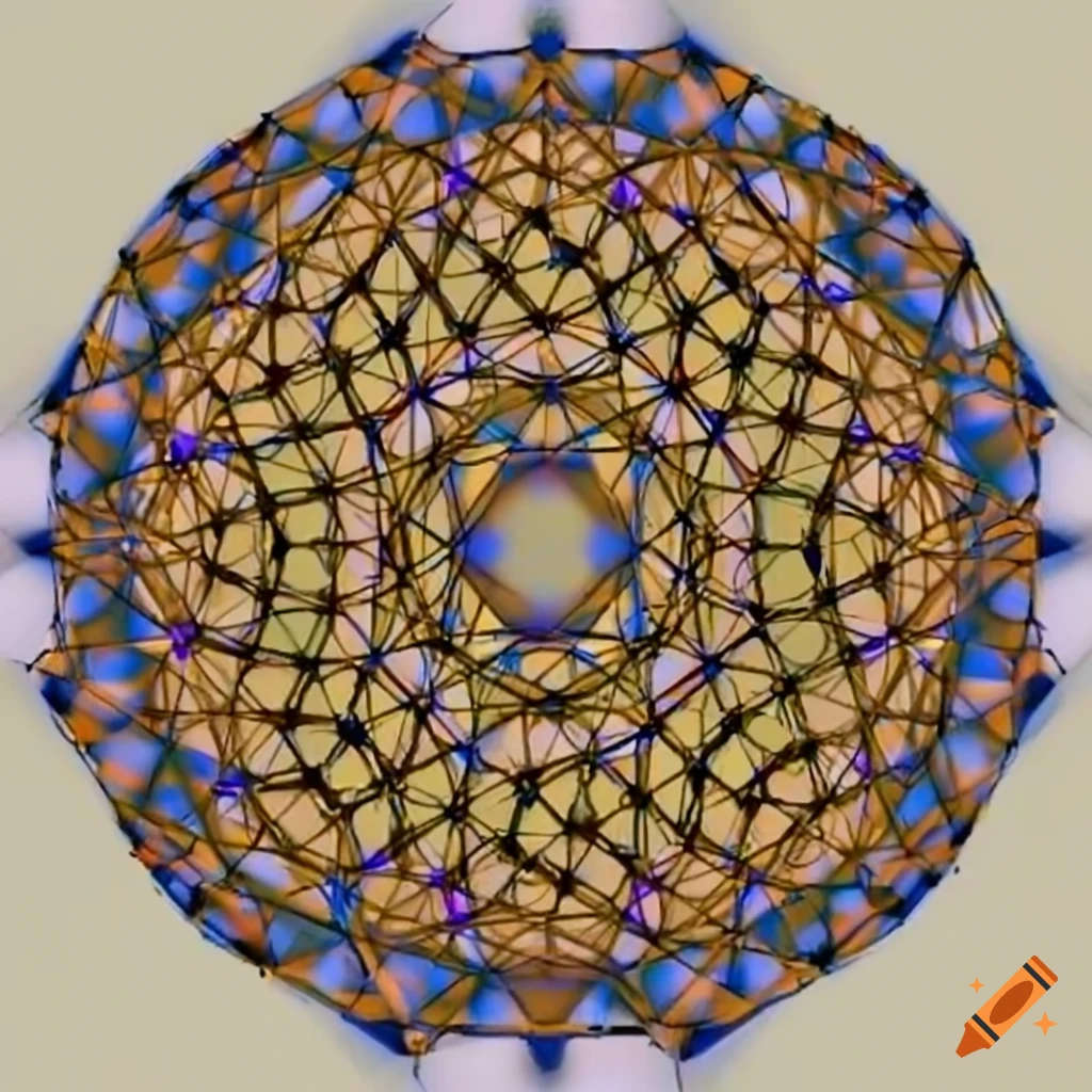 abstract dodecahedron and geometric patterns