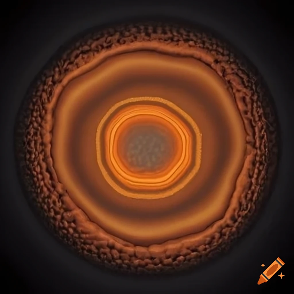 ochre ring with black background