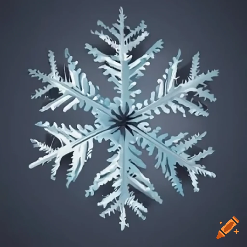 simple black and white snowflake design