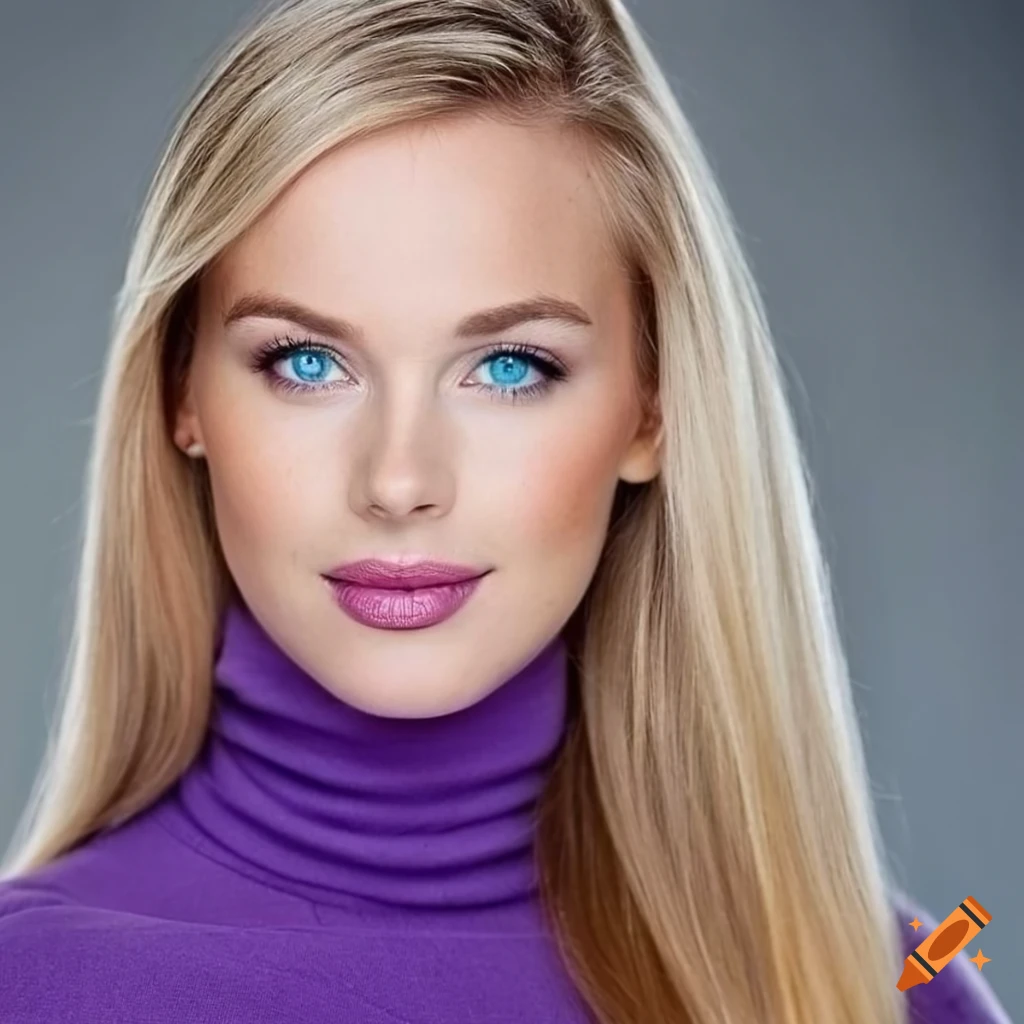 Portrait of a stunning pale woman with blonde hair