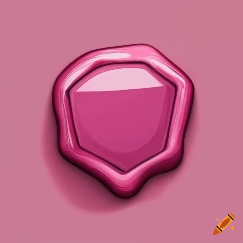 Pink diamondshaped wax seal drawing on Craiyon
